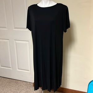 Susan Graver Short-sleeve Black Dress XL NWT